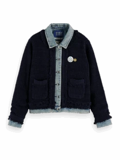 Scotch & Soda Denim-&-Tweed-Blazer-Jacket