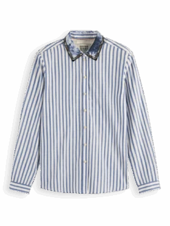 Scotch & Soda Beaded Collar Button Down Shirt