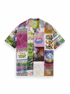 Scotch & Soda Allover Printed Short Sleeve Shirt