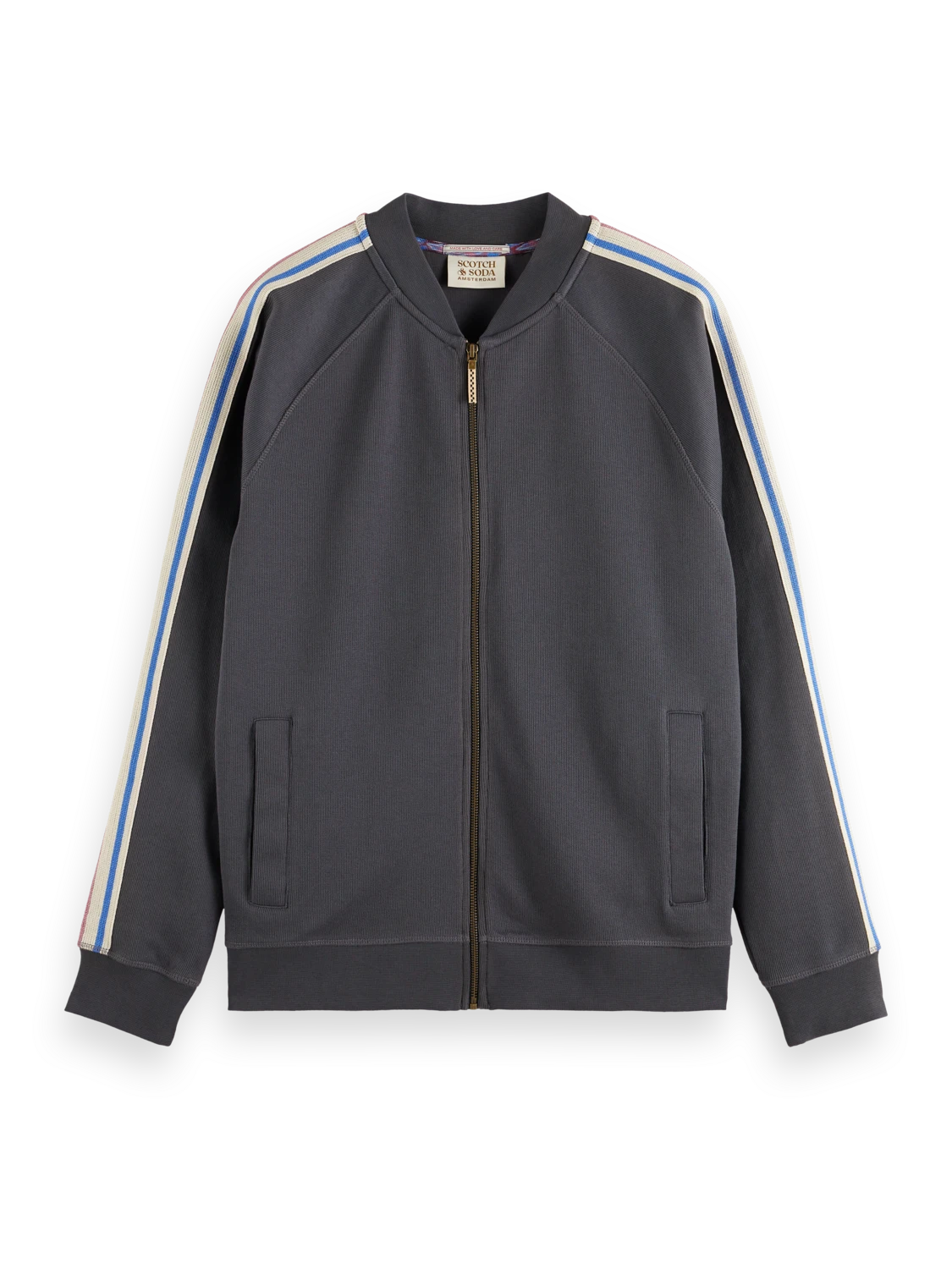 Scotch & Soda Taped Track Zip-Through Sweatshirt