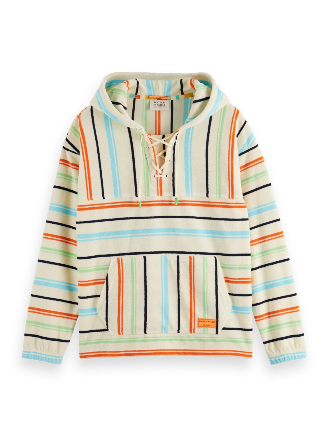 Scotch & Soda Towelling Striped Hoodie - Image 2