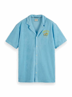 Scotch & Soda Solid Towelling Shirt