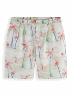 Scotch & Soda Twilt - Printed Pleated Bermuda Shorts