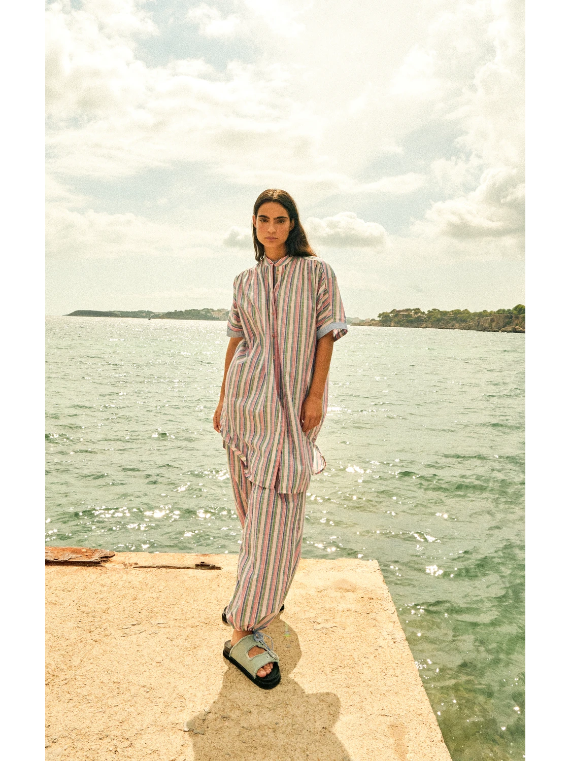 Scotch & Soda Multicolour Lurex Stripe Pull-On Beach Pant