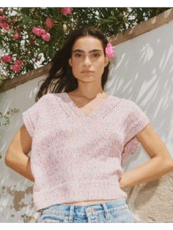 Scotch & Soda Space Dye V Neck Knitted Tank