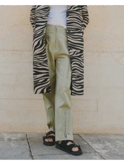 Scotch & Soda Ripstop High Rise Straight Leg Pant