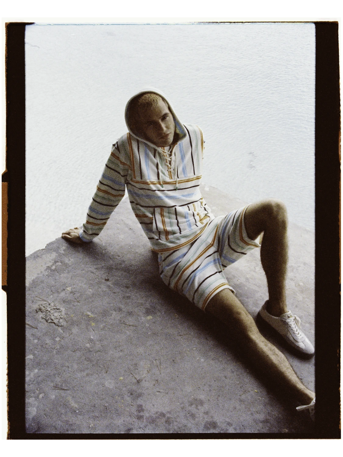 Scotch & Soda Towelling Striped Hoodie