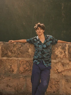 Scotch & Soda Jacquard Knit Short Sleeve Shirt